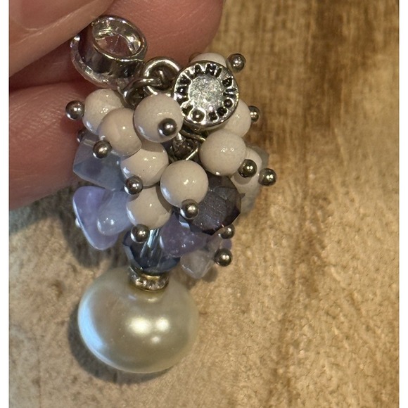 Ottaviani Bijoux Pearl & Crystal Cluster‎ Dangle Earrings Italy - Picture 5 of 6